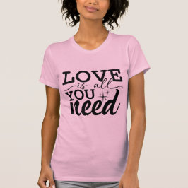 Love Is You Need Valentine Romantic Quote Design T Shirt