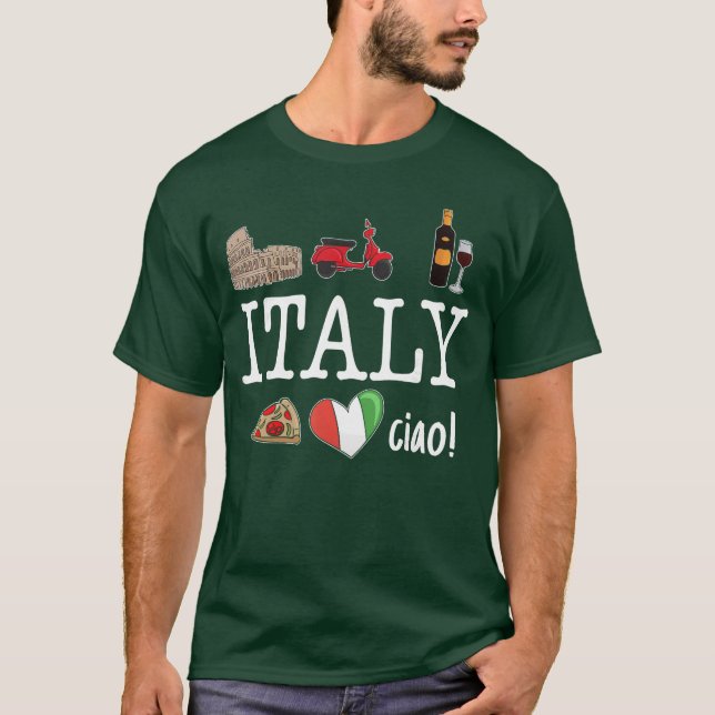 Love Italy and Everything Italian Culture boy T Shirt (Framsida)
