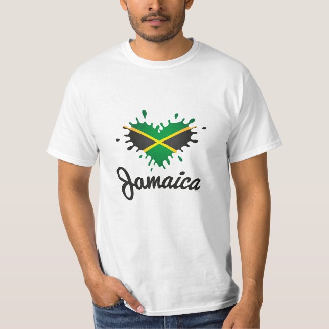 Love Jamaica - Proud Jamaicans - Boys Shirt Tee (Framsida)