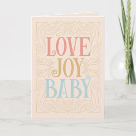 Love Joy Baby - Grattis på nybebis Kort