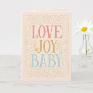 Love Joy Baby - Grattis på nybebis Kort