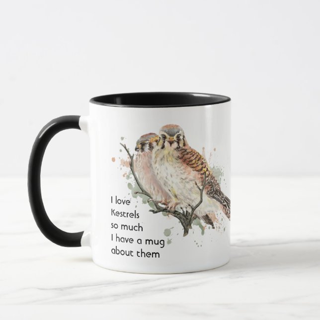 Love Kestrel Falcon Hawk So Much Fun Quote Saying Mugg (Vänster)