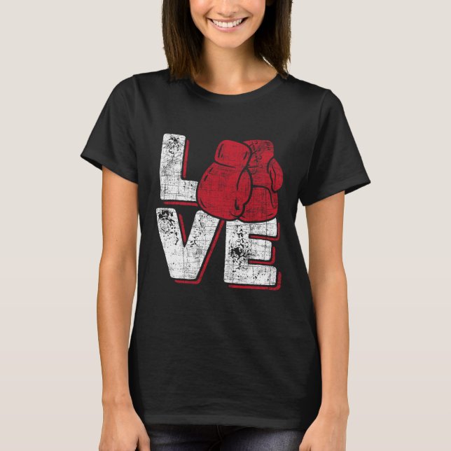Love - Kickboxer Kickboxing Fitness Workout Martia T Shirt (Framsida)