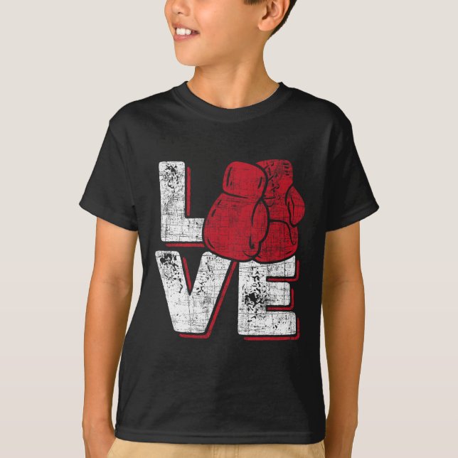 Love - Kickboxer Kickboxing Fitness Workout Martia T Shirt (Framsida)