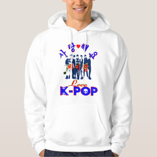 ╚" ♪♥Love KPOP stilfulla grundläggande Hood Hoodie