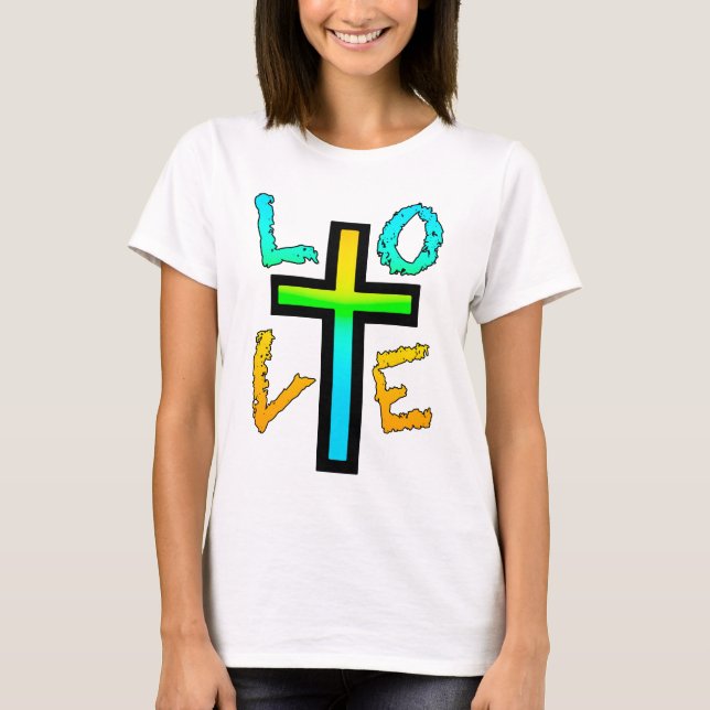 Love Kreuz T Shirt (Framsida)