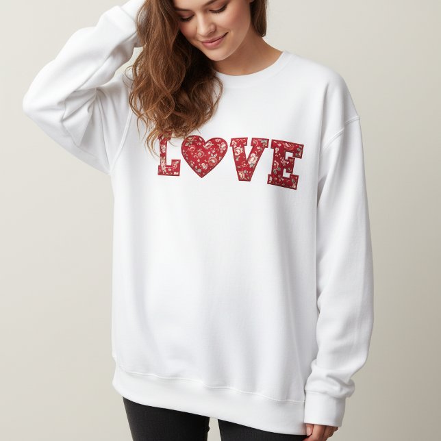LOVE lapptäcke sweatshirt T Shirt (Skapare uppladdad)
