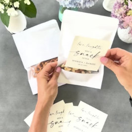 Love, Laughter and a Snack After Label Stickers Vinflaska Etikett