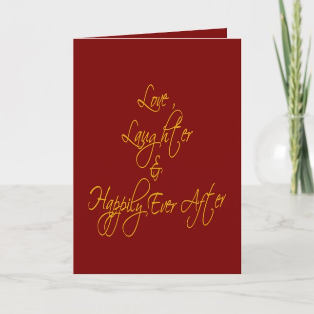 Love Laughter And Happily Ever After Romantic  Kort (Framsida)