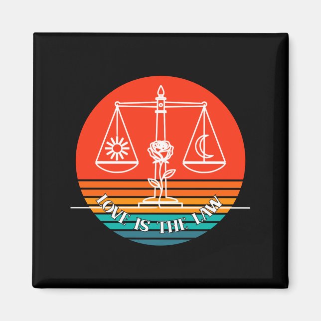 Love Law Retro  Magnet (Framsidan)