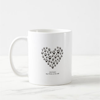Love Leaves Paw Prints on the Soul Kaffemugg