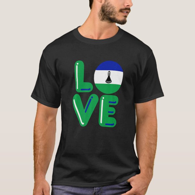 LOVE - Lesotho Premium T Shirt (Framsida)