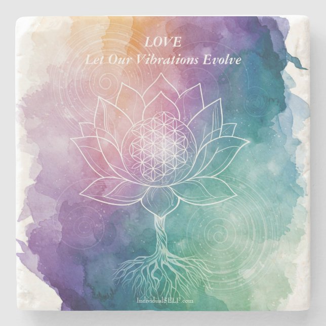 LOVE | Let Our Vibrations Evolve Stenunderlägg (Framsidan)
