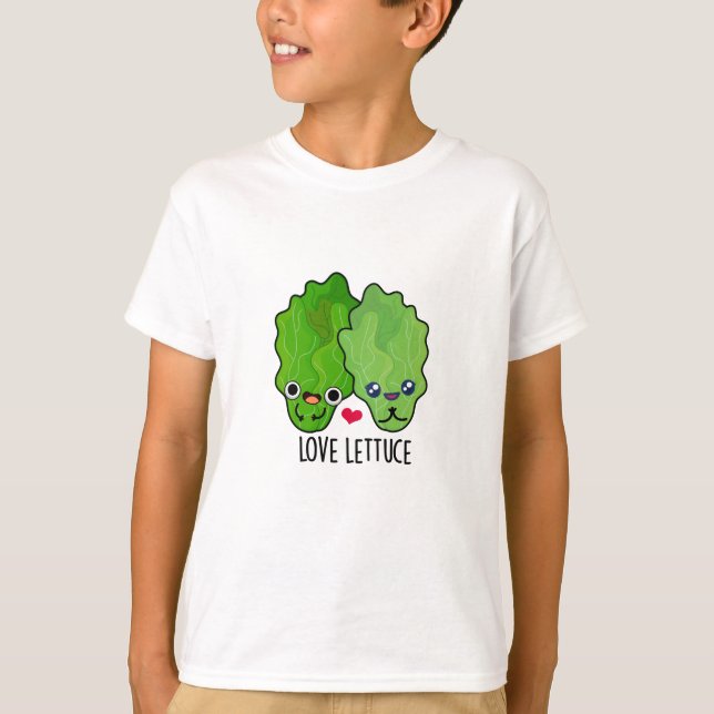 Love Lettuce Funny Veggie Pun T Shirt (Framsida)