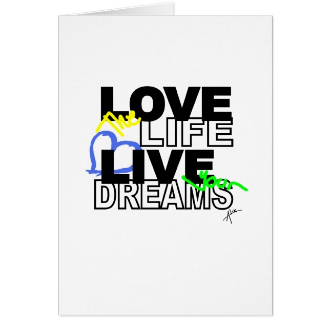 love life hälsningskort (Framsidan)