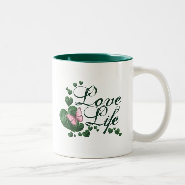 Love life Två-Tonad mugg (Höger)