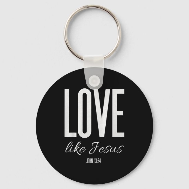 Love Like Jesus John 13_ Bible Verse Christian Scr Nyckelring (Framsida)