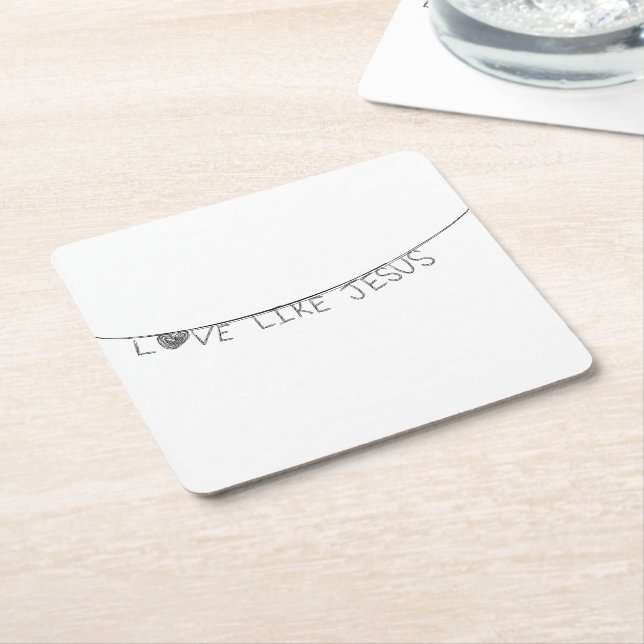 Love Like Jesus Underlägg Papper Kvadrat (Vinklad)