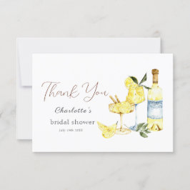 Love Limoncello Cocktail Bröllopsdusch Tack Kort