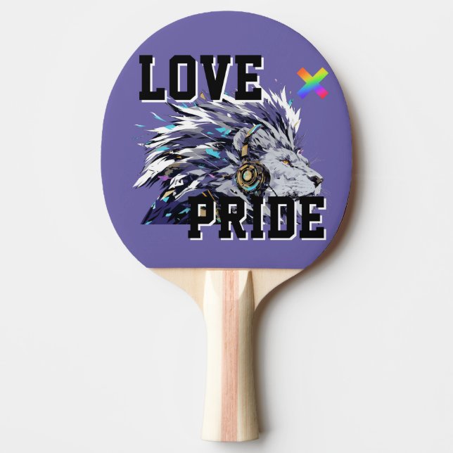 LOVE × LION Ver. B - Custom スケートボード Pingisracket (Framsidan)