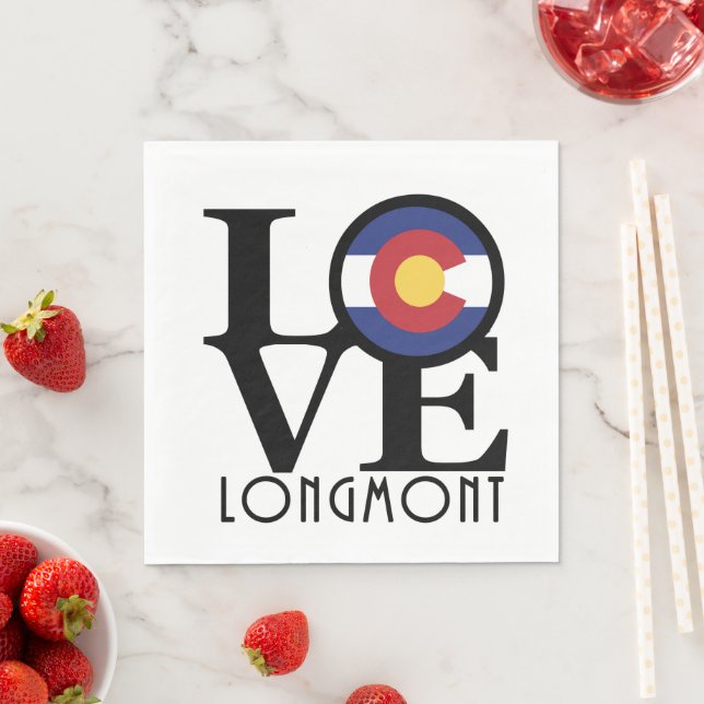 LOVE Longmont Colorado Pappersservett (Insitu)