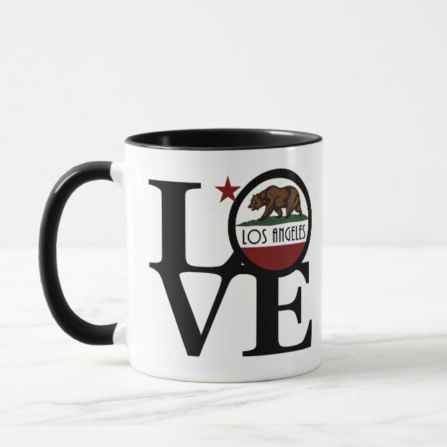 LOVE Los Angeles California  Mugg (Vänster)
