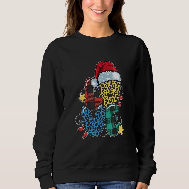 Love Love Christmas Christmas Tree Christmas Time T Shirt (Framsida)
