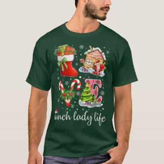 Love Lunch Lady Life & Cafeteria Snowflake Christm T Shirt