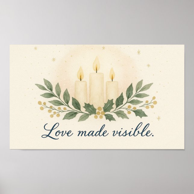 Love Made Visible — Christmas Poster (Framsidan)