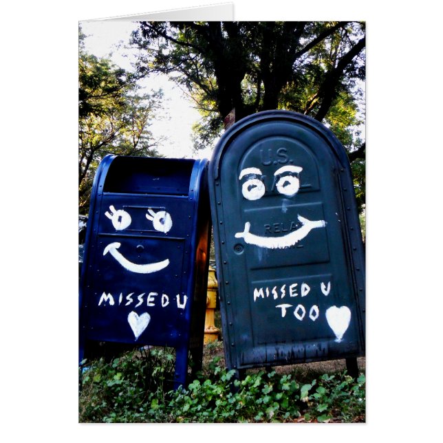 love mailboxes : i missed you hälsningskort (Framsidan)