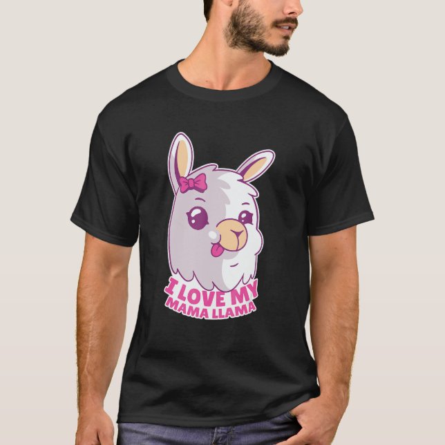 Love mama Llama T Shirt (Framsida)