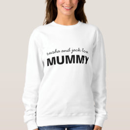 Love Mama Modern Bold Personalized Kids Names T Shirt