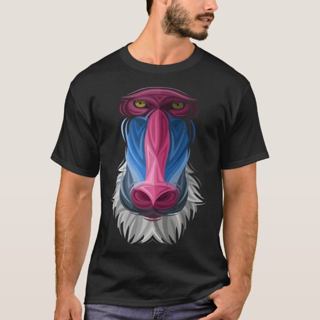 Love Mandrill Baboon Women s  Baboon   for Girls T Shirt (Framsida)