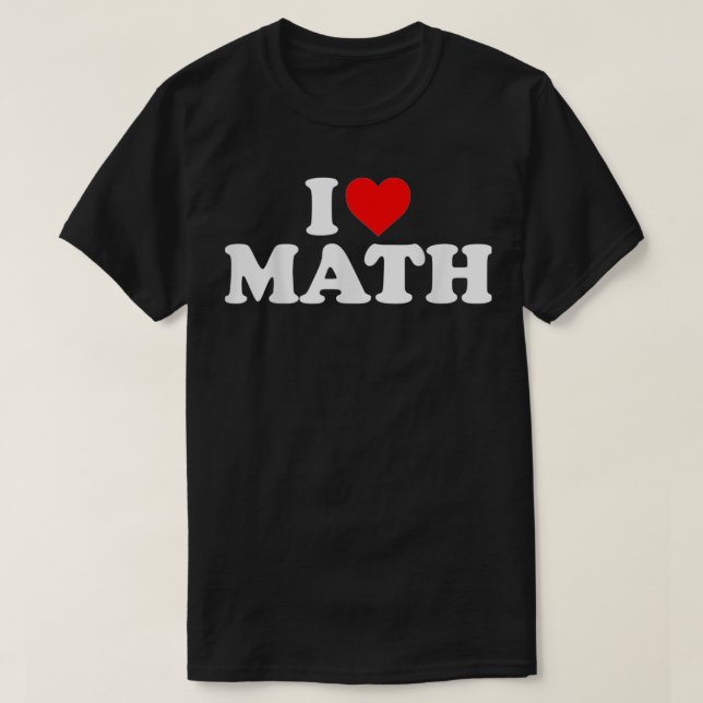 Love Math Heart T Shirt (Design framsida)