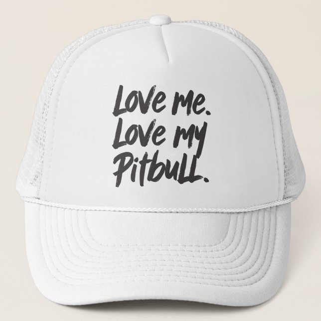 Love Me Love My Pitbull | Dogs Mom Mama Quote Keps (Framsida)