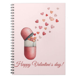 Love Medicine Valentine's Day Design Anteckningsbok