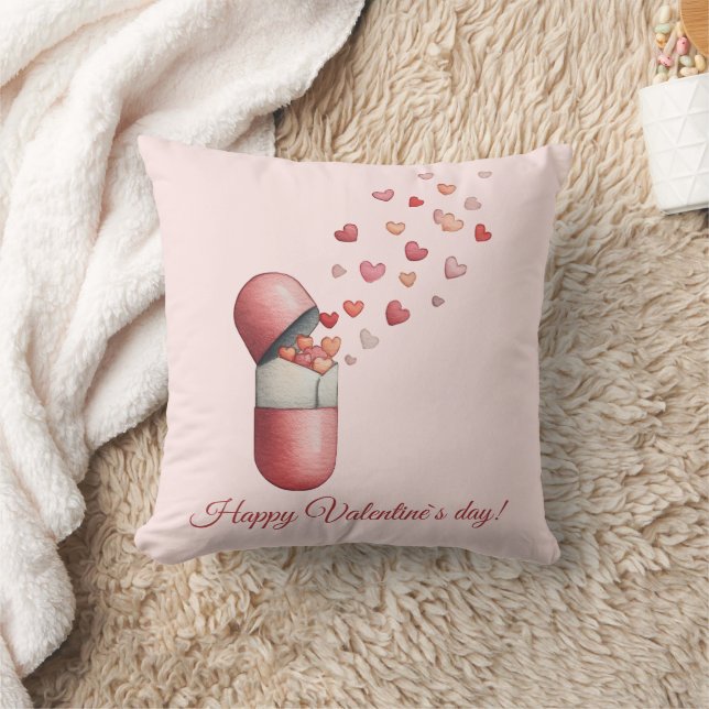 Love Medicine Valentine's Day Design Kudde (Filt)