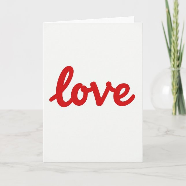 Love Minimalist Style Card Kort (Framsida)