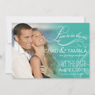 Love Mist Photo Save the Date akvatint Spara Datumet