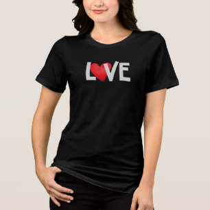LOVE Modern Hjärtan Grafik T-shirt