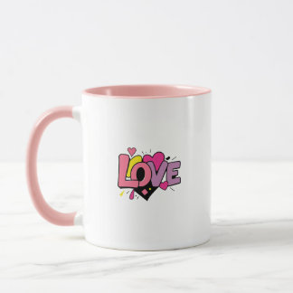 Love Modern Watercolor Artsy Valentine's Day Mugg