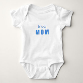 Love Mom Blue Newborn Bodysuit T Shirt