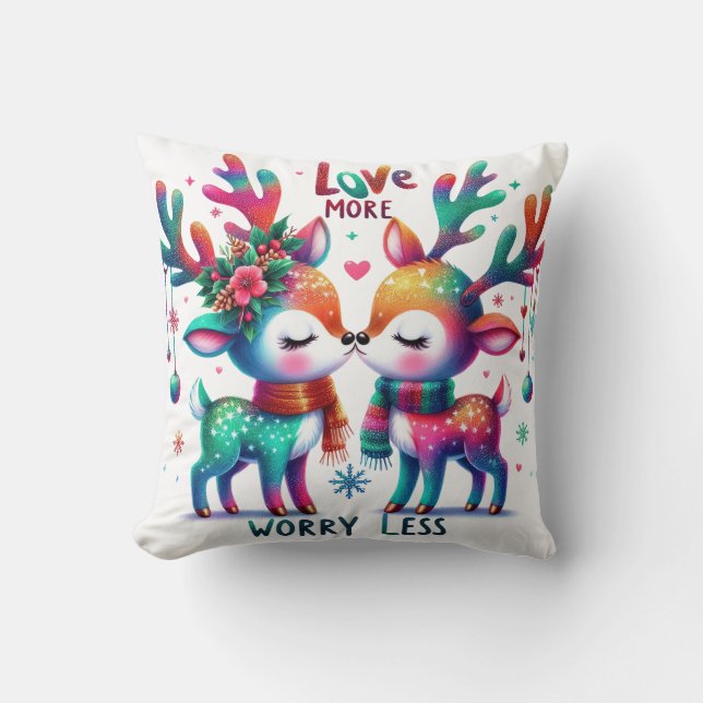Love More - Worry Less Kudde (Framsida)