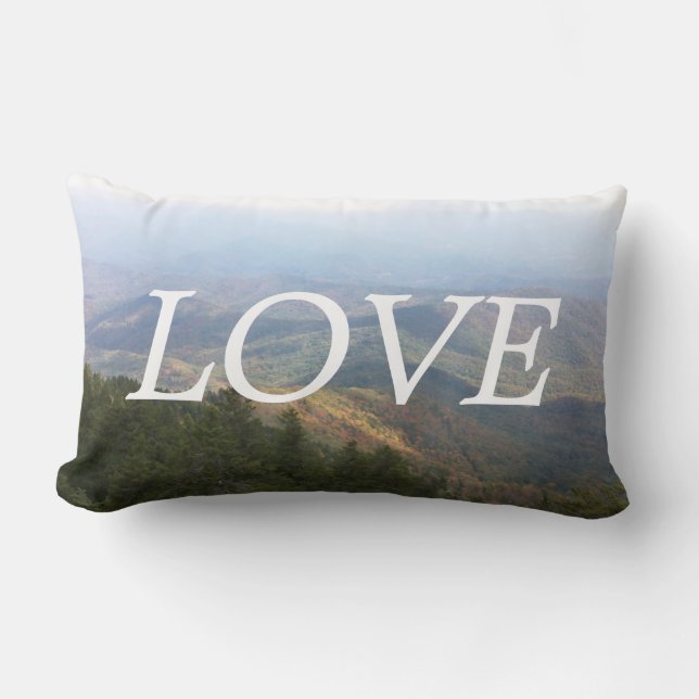 lOVE mountain view inspirationskudde Lumbarkudde (Framsida)