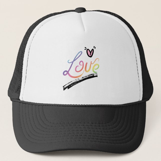 Love Multi-Couleurs casquette trucker Keps (Framsida)