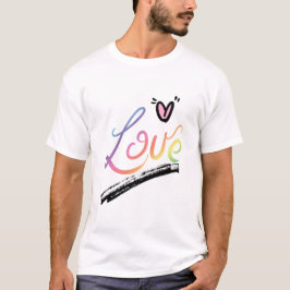 Love Multi Couleurs  T Shirt