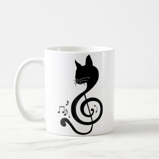Love Music Cat Music Note Musical Note Pianist Pia Kaffemugg