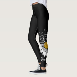 Love Music Daisy Blomma Leggings