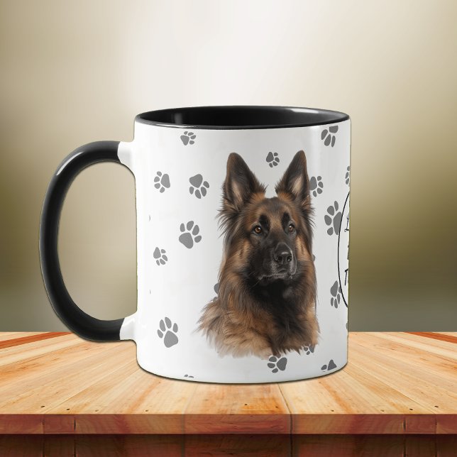 Love My Belgian Tervuren Dog Pawprint Mugg (Skapare uppladdad)