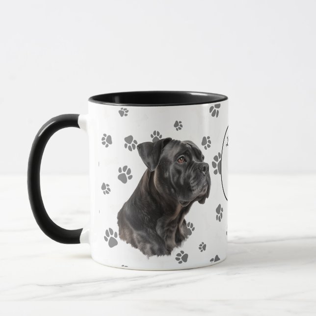 Love My Cane Corso Dog Pawprint Mugg (Vänster)